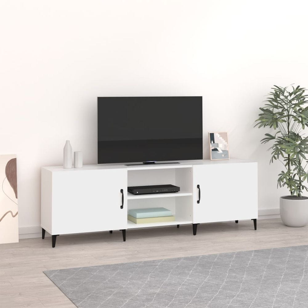 Vidaxl TV stolík biely 150x30x50 cm spracované drevo